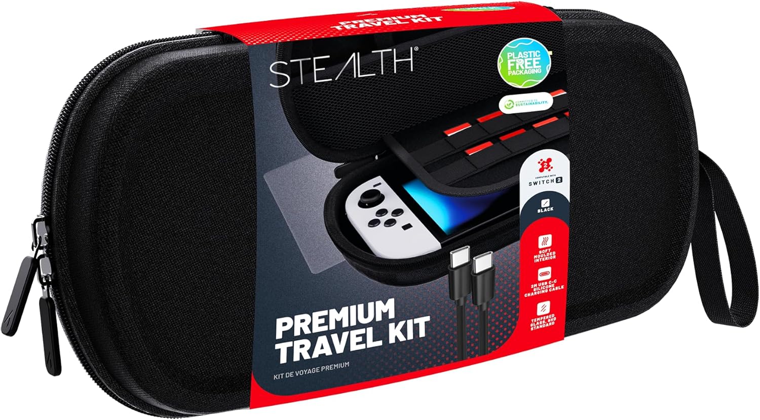 Stealth Premium Travel Kit for Nintendo Switch 2 (Black)
