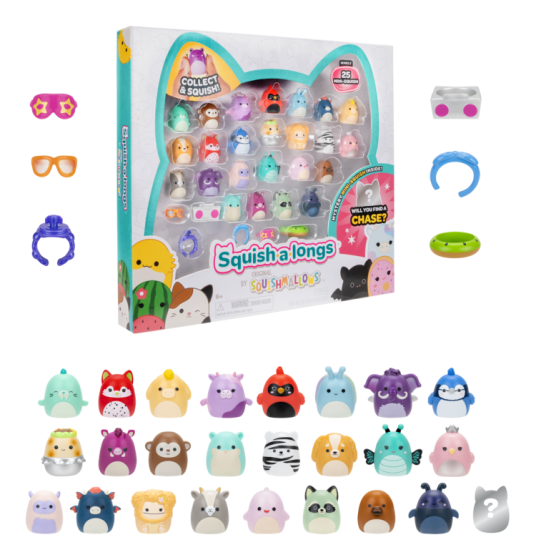 Squishalongs - 25 Pack (Style 1) Collectible Plush Set