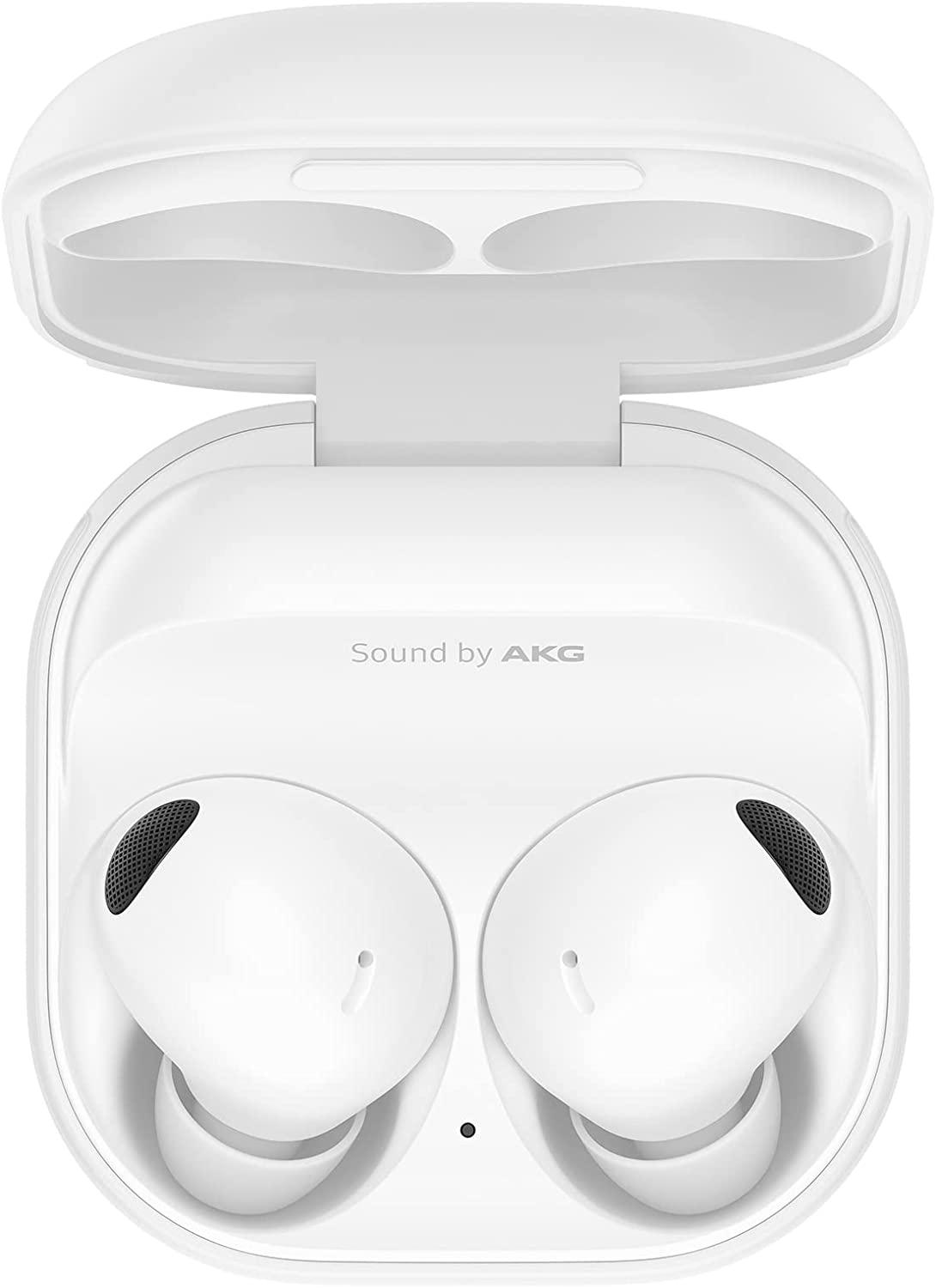 Samsung Galaxy Buds2 Pro Bluetooth Earbuds, True Wireless, Noise Cancelling, Charging Case, Quality Sound, Water Resistant, White