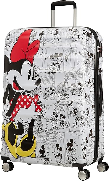 American Tourister Wavebreaker Disney, Spinner, Cabin Suitcase Minnie Mouse + Comic Book White 55 x 40 x 20 cm