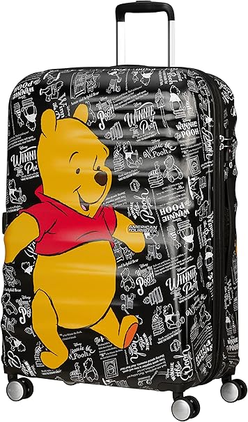 American Tourister Wavebreaker Disney, Spinner, Cabin suitcase Winnie the Pooh Black 55 x 40 x 40 x 20 cm