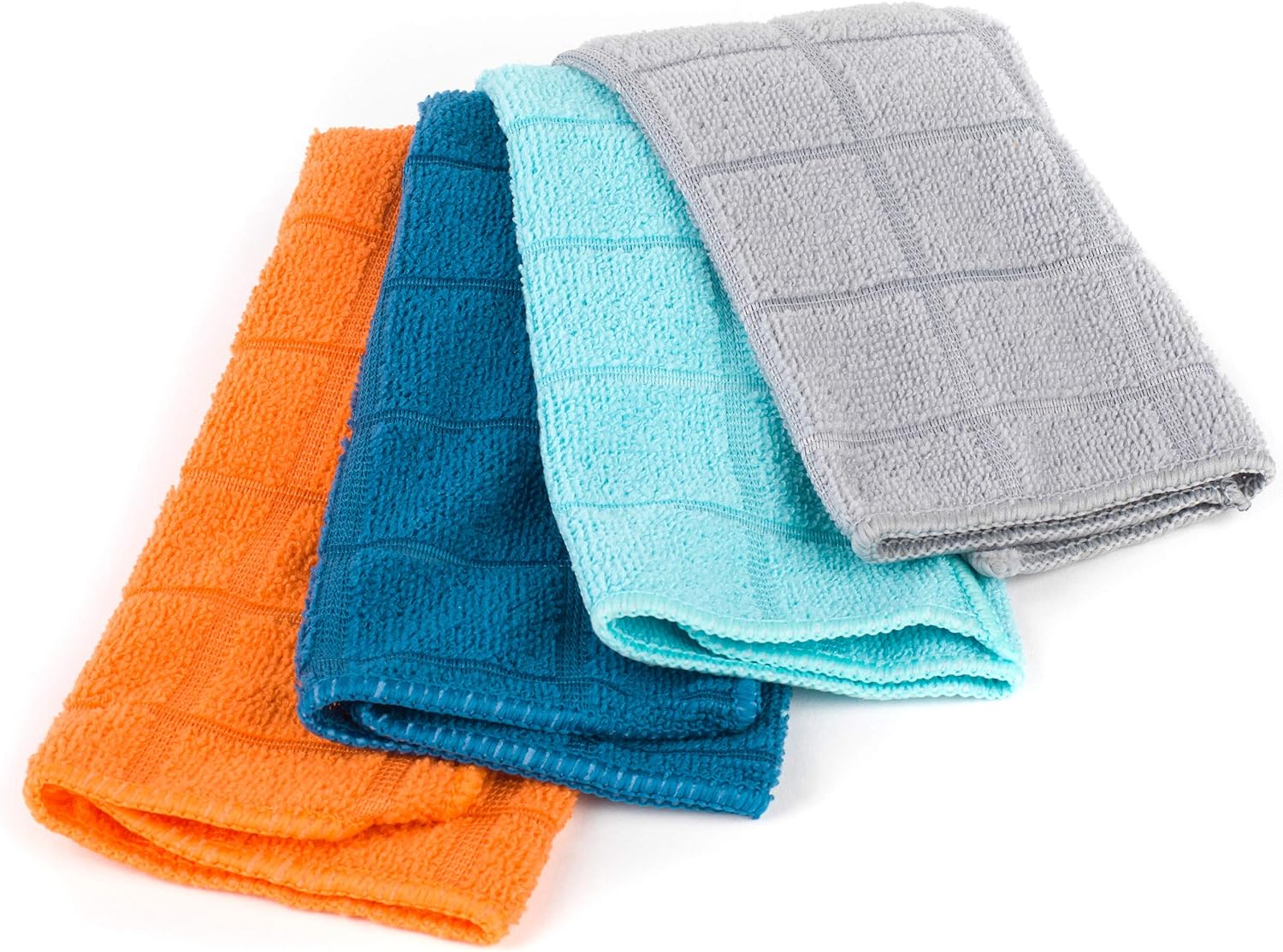 Beldray Microfibre Cleaning Cloths - Pack of 4 Multifunctional Dusting Cloths, Washable and Reusable, Non-Abrasive, Chemical-Free Cleaning, Super Absorbent, 30 x 30 cm, Assorted Colours