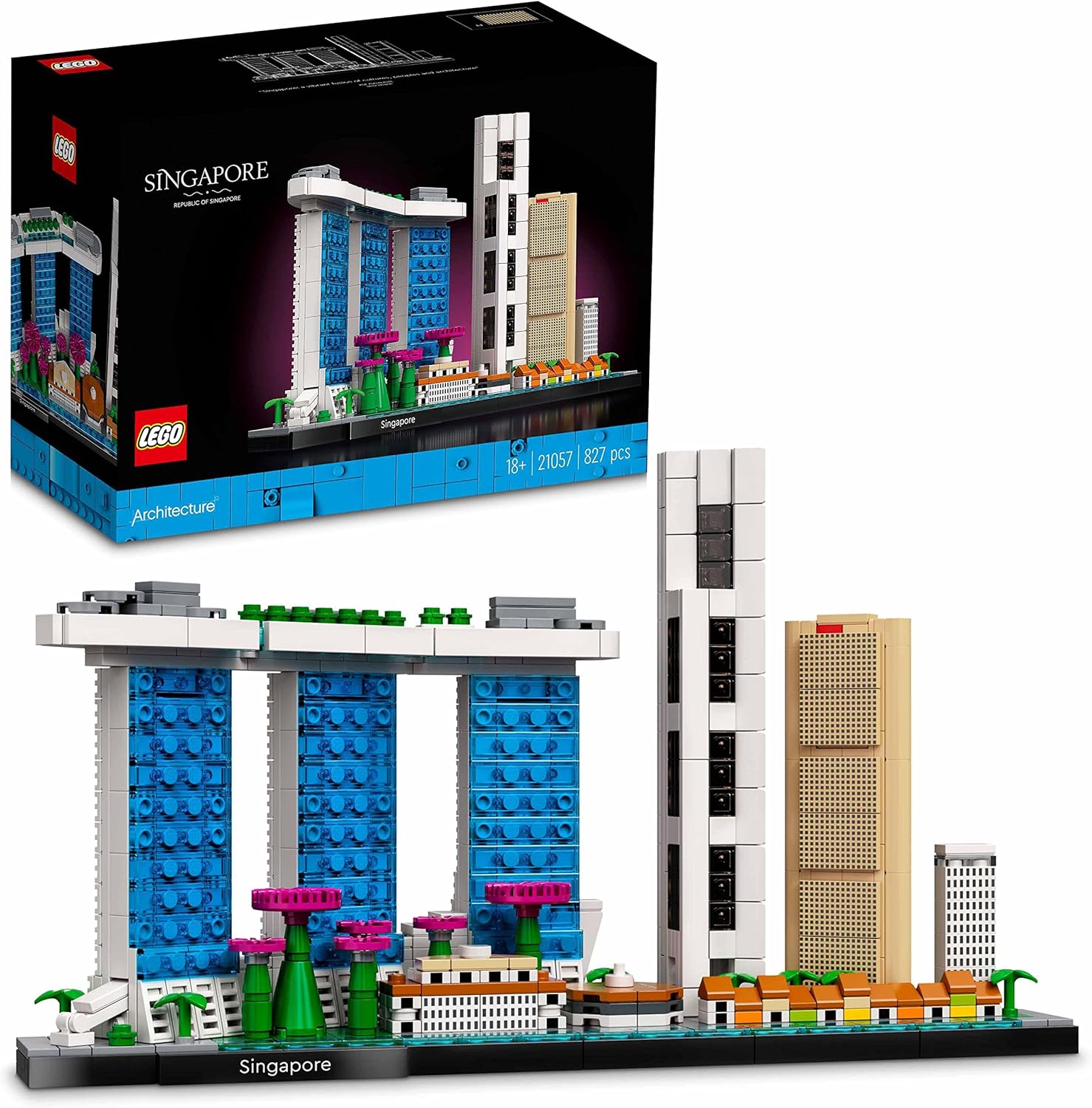 LEGO Architecture Singapore Model Building Set Crafts Construction