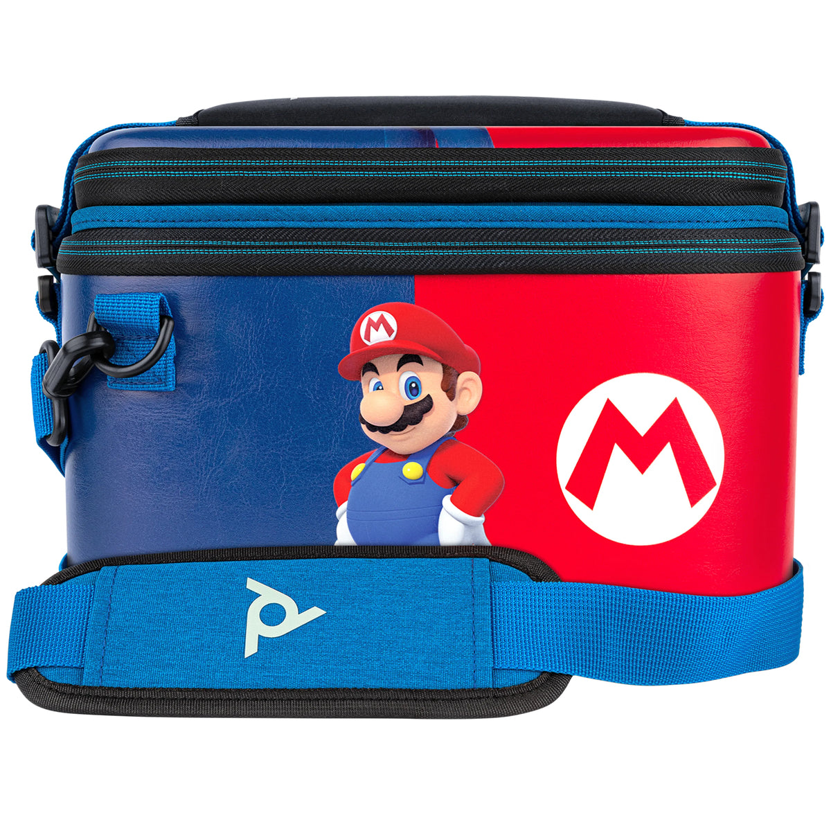 PDP Gaming Officially Licensed Switch Pull-N-Go Travel Case - Mario - Semi-Hardshell Protection - Protective PU Leather - Holds 14 Games and Controller - Works with Switch OLED and Lite