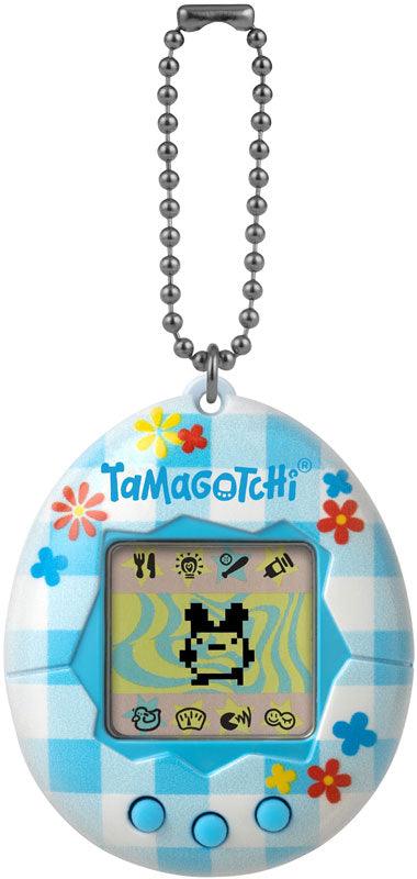 TAMAGOTCHI Original Flower Gingham - Feed, Care, Nurture-Virtual Pet with Chain for on The go Play