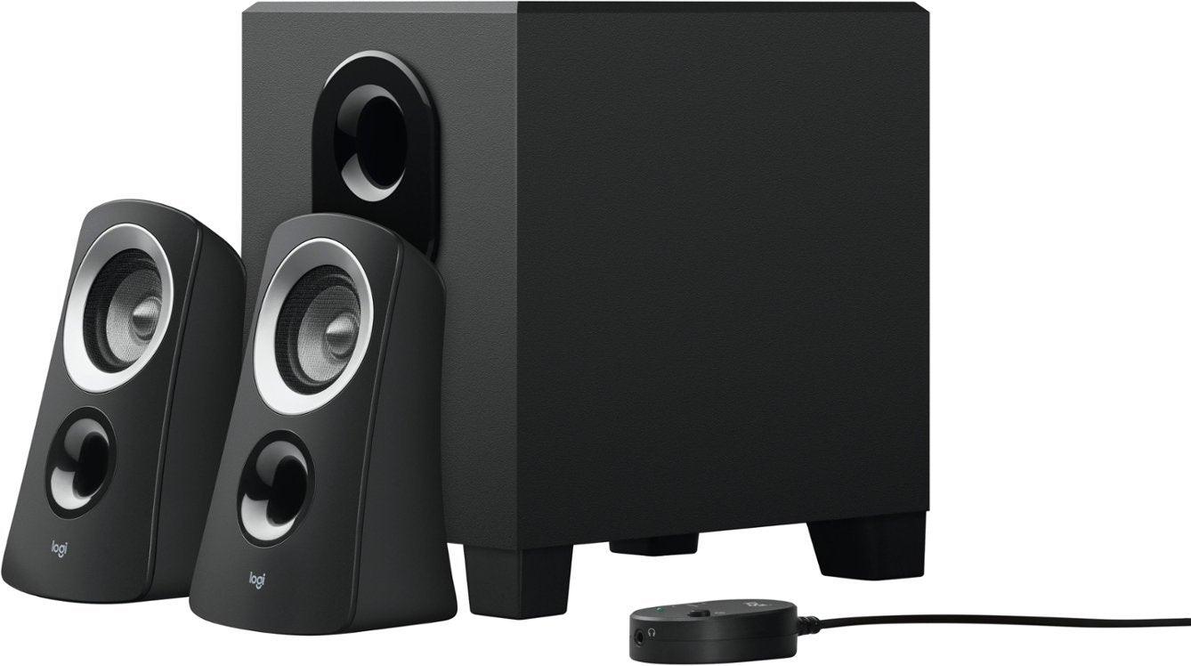 Logitech - Z313 2.1 - Channel Speaker System (3-Piece) - Black