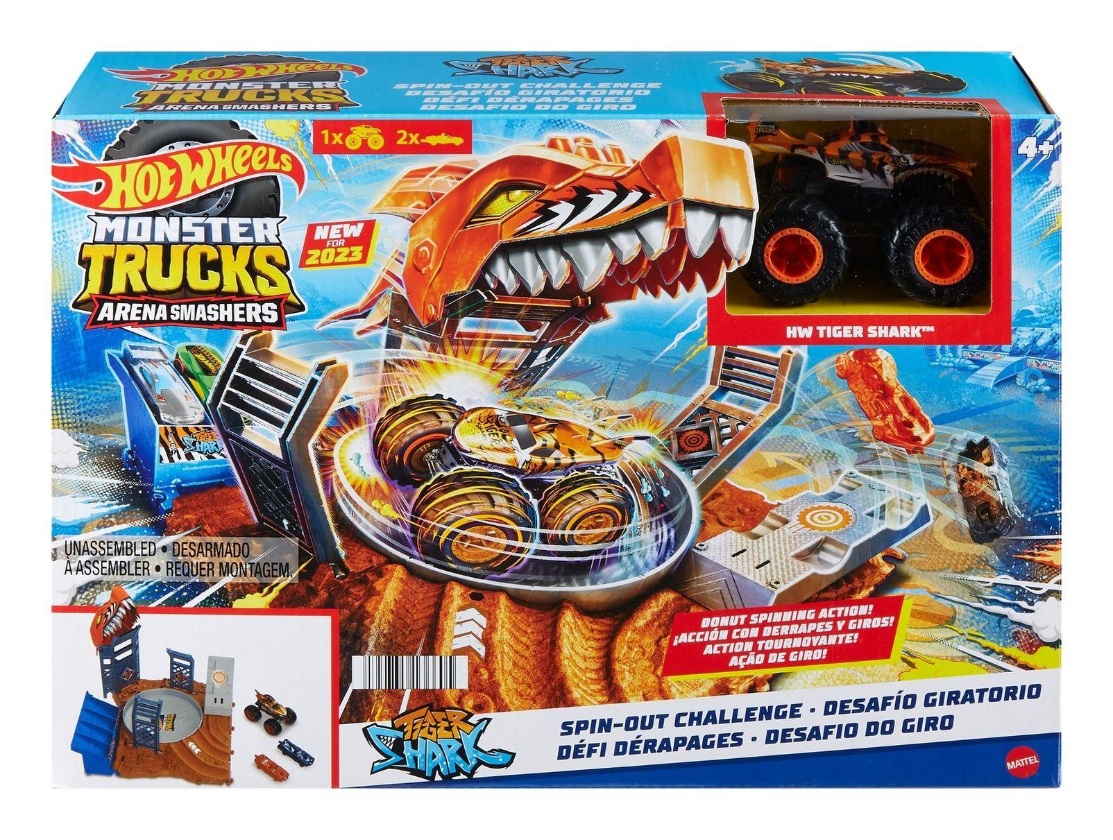 Hot Wheels Monster Trucks Tiger Shark Spin Out