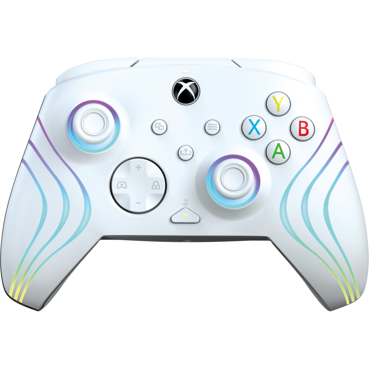 PDP Afterglow Wave Wired Controller: White For Xbox Series X|S, Xbox One & Windows 10/11, Gamepad, PC, Xbox Series S, Xbox Series X, D-pad, Menu button, Share button, Analogue / Digital, Red/Green/Blue, Wired