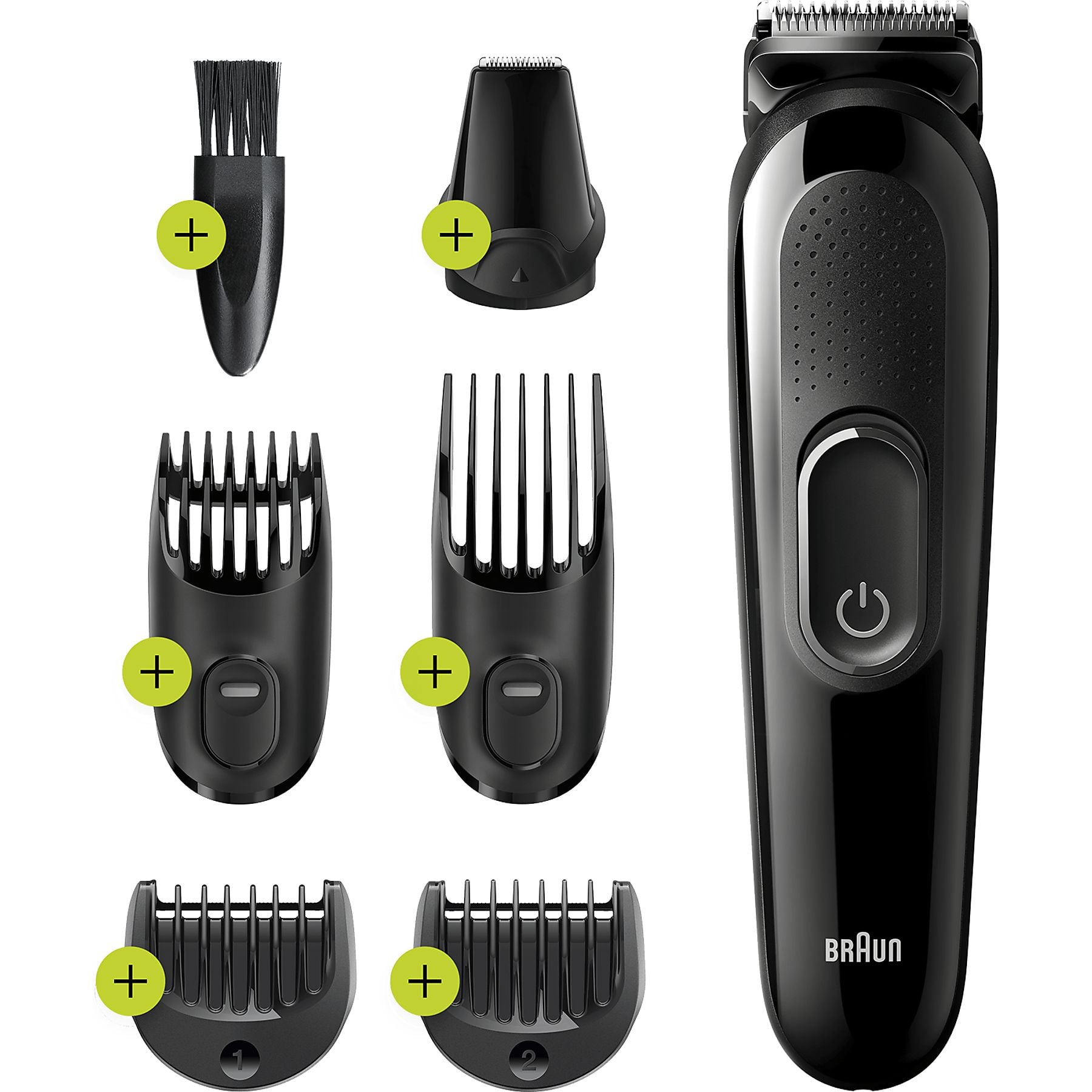 Braun All-in-One Trimmer 3 Kit, 6-in-1, 5 Attachments, Beard, Face & Hair Trimmer, Rechargeable, Cordless