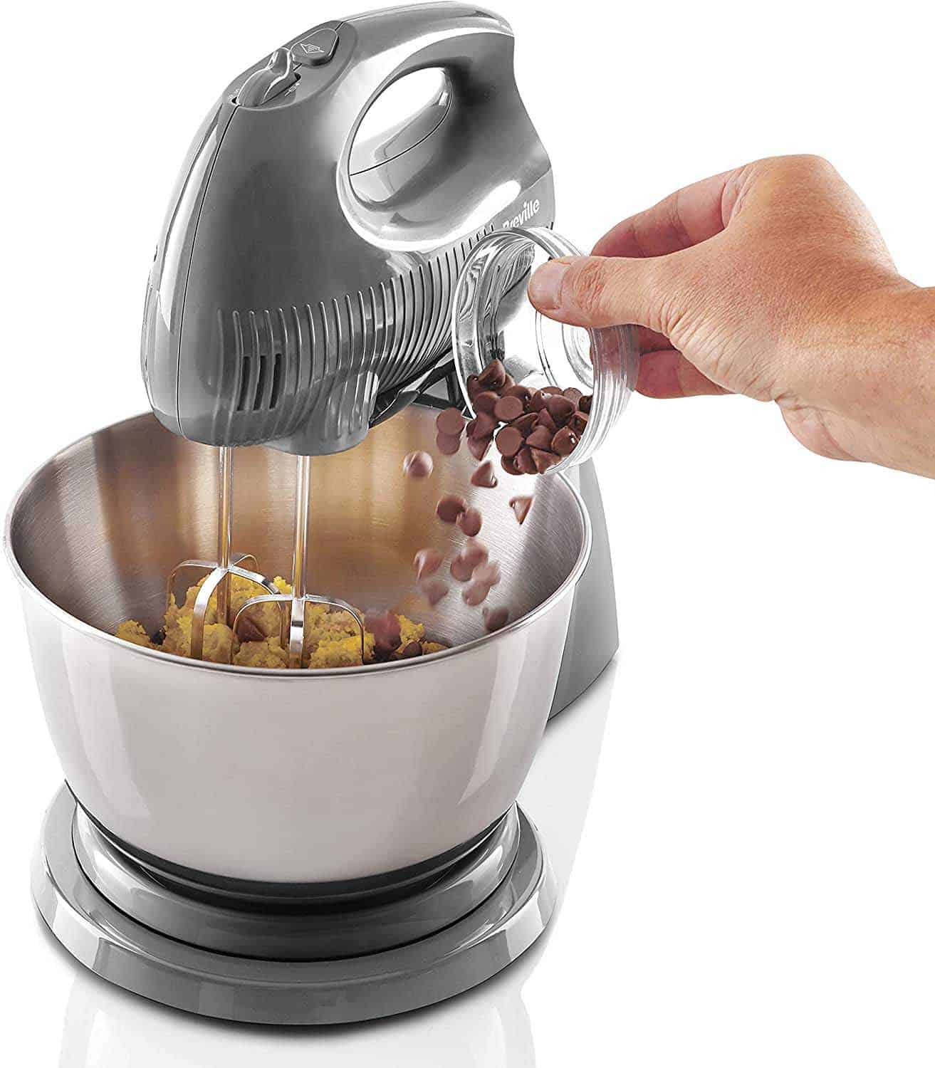 Breville Flow Stand Mixer with Detachable Hand Mixer and 3.5L Bowl Gadget Station