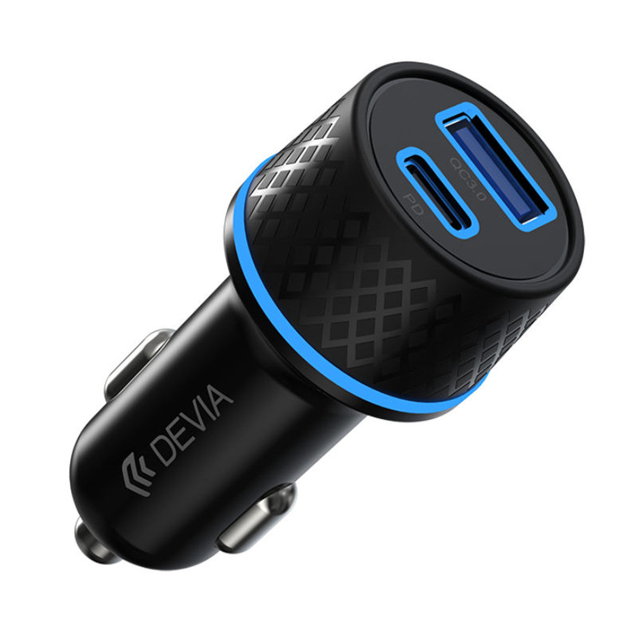 Devia Extreme Speed Series Power Plug Adapter PD+QC Quick Car Charger Fast Charging Dual Socket USB + Type C 52.5W
