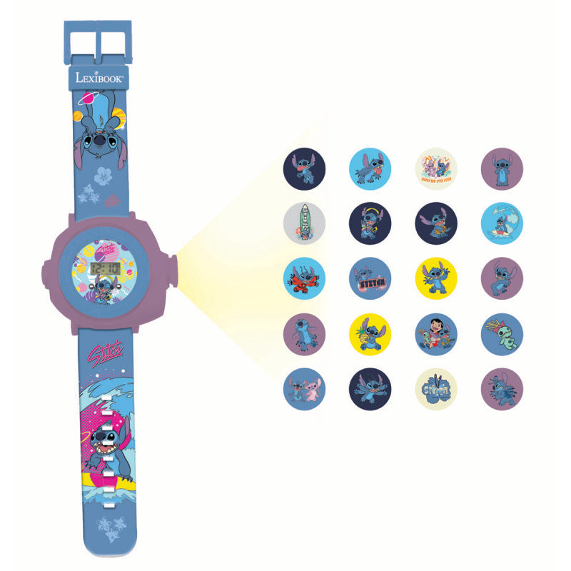Lexibook Disney Stitch Children's Projection Watch with 20 Images
