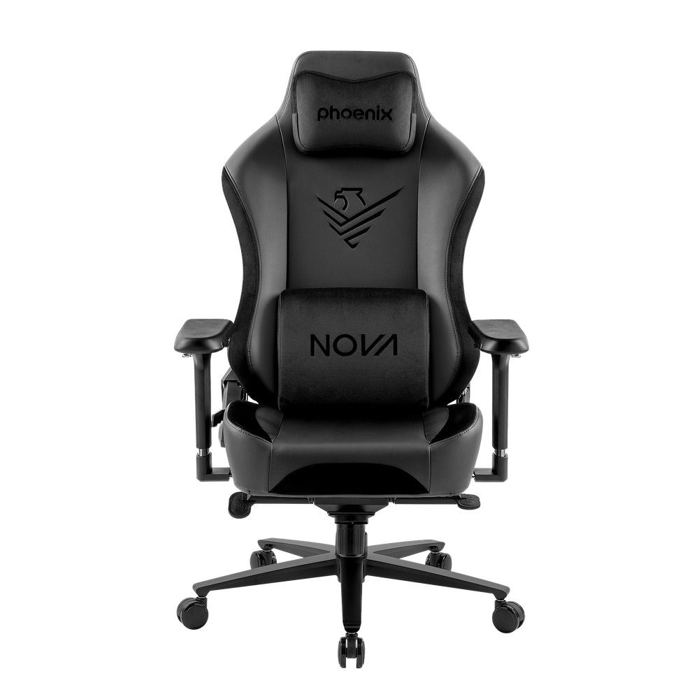 Nova High-End Gaming Chair Made of Black Leather (Collection Only)