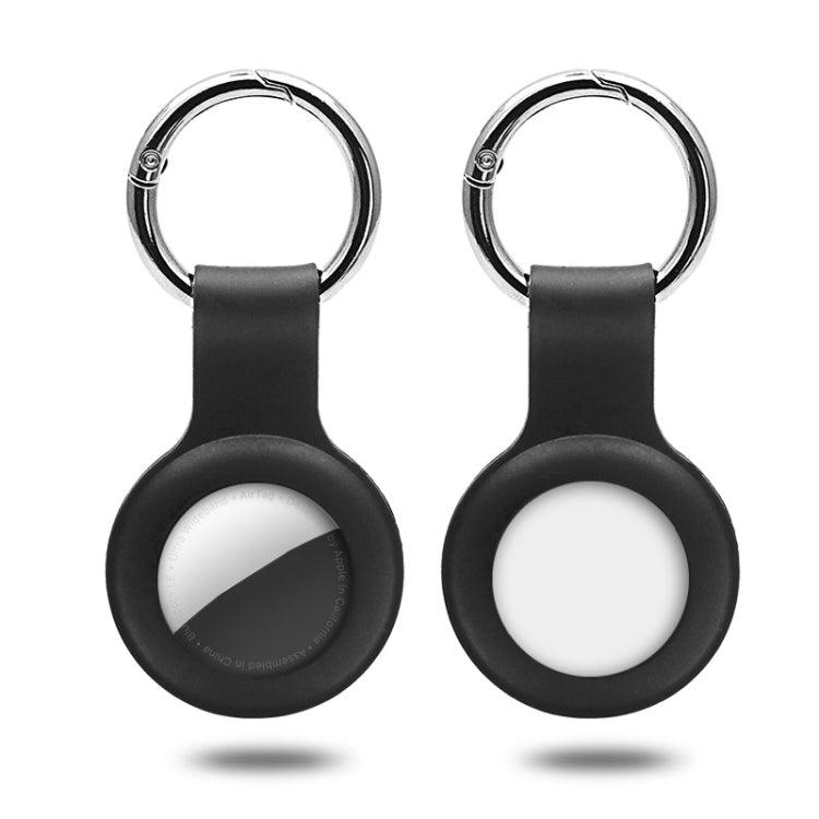 Silicone Case Cover with Keychain Ring for AirTag (Black)