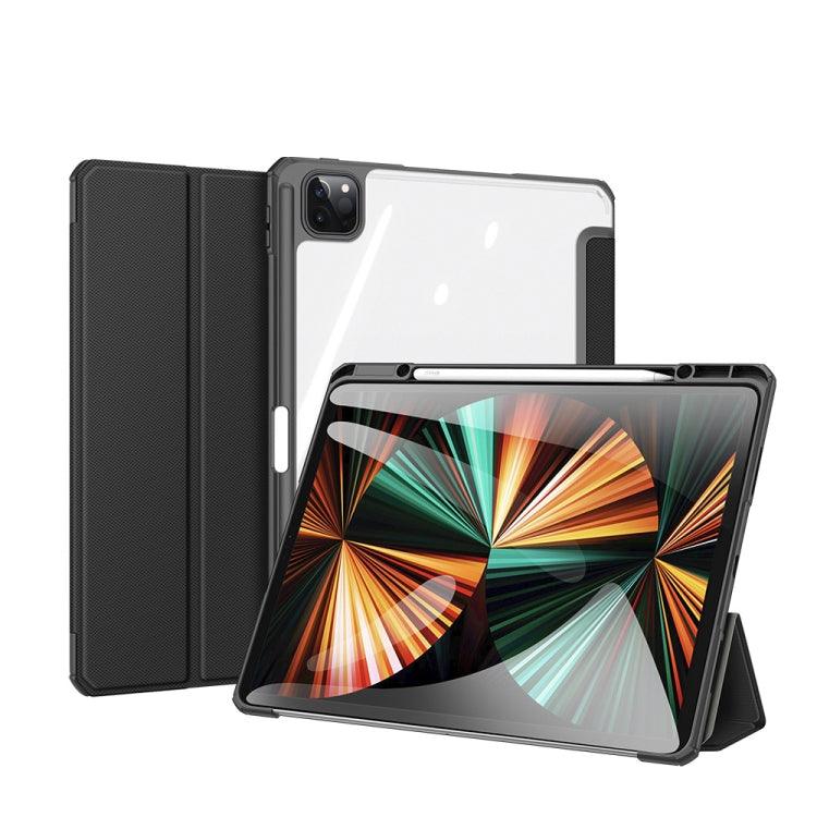 DUX DUCIS TOBY Series Shockproof PU Leather + PC + TPU Horizontal Flip Tablet Case Cover with Holder & Pen Slot & Sleep / Wake-up Function Apple iPad Pro 12.9 2022 / 2021 / 2020 (Black)