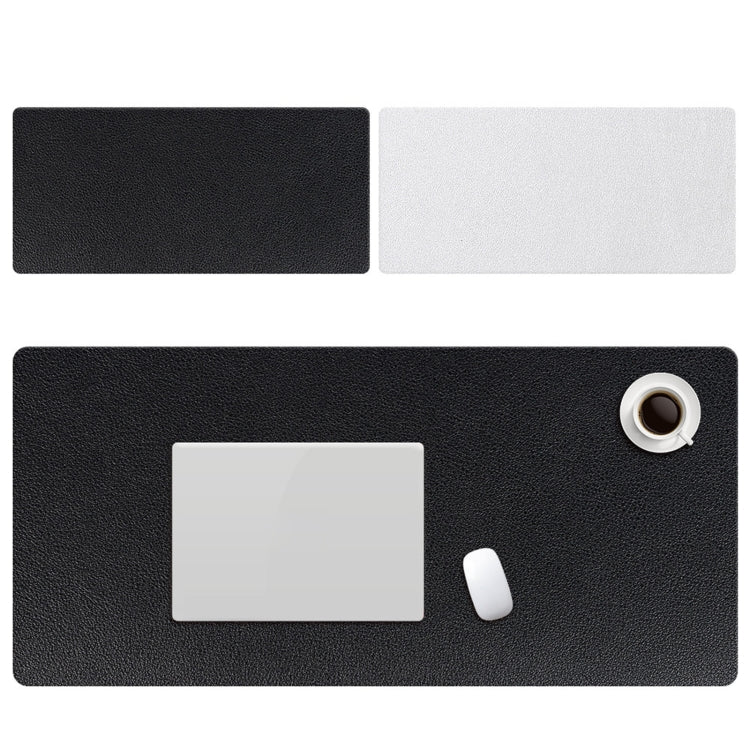 Double-sided PU Mouse Pad Table Mat, Size: 90 x 40cm (Silver+Black)