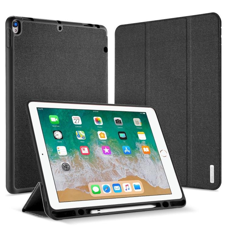 DUX DUCIS Domo Series Horizontal Flip Magnetic TPU + PU Leather Tablet Case Cover with Three-folding Holder & Pen Slot Apple iPad Pro 12.9 inch 2017 (Black)