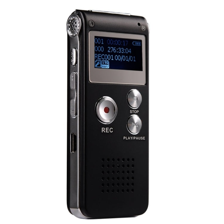 Dictaphone 32GB USB Digital Audio Voice Recorder with WAV MP3 Player VAR Function (Black)