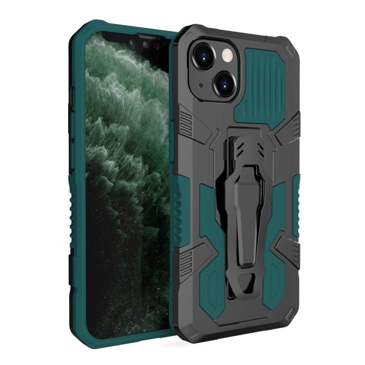 Apple iPhone 14 Machine Armor Warrior PC + TPU Phone Case Cover (Green)