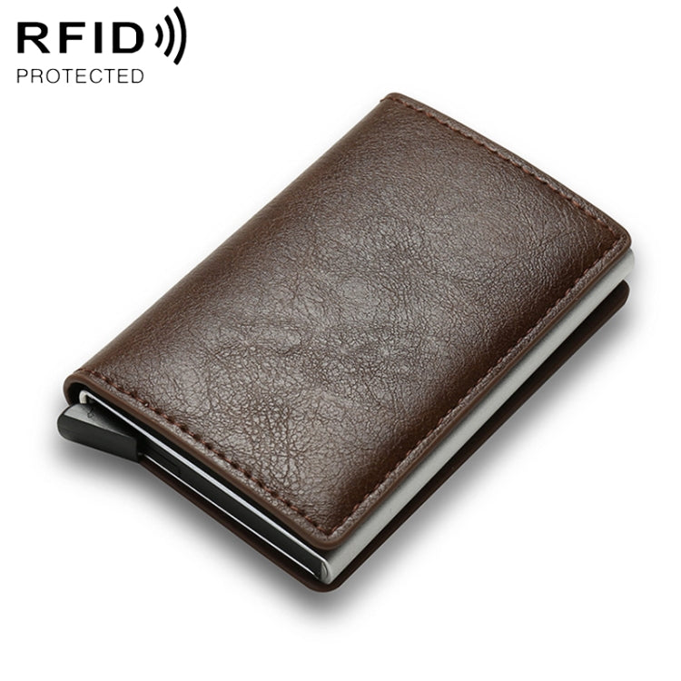 RFID Carbon Fiber Wallet for Men - Coffee