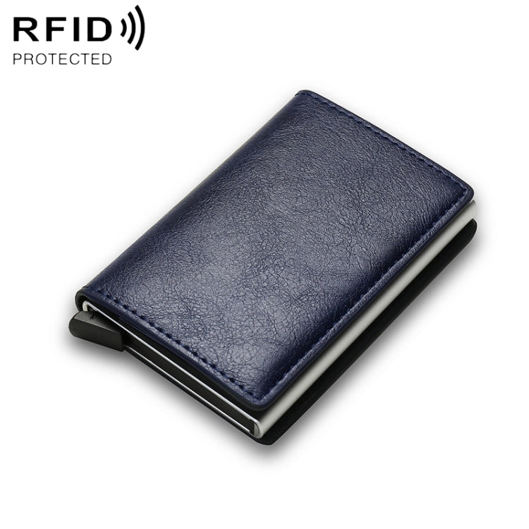 RFID Carbon Fiber Wallet For Men - Blue