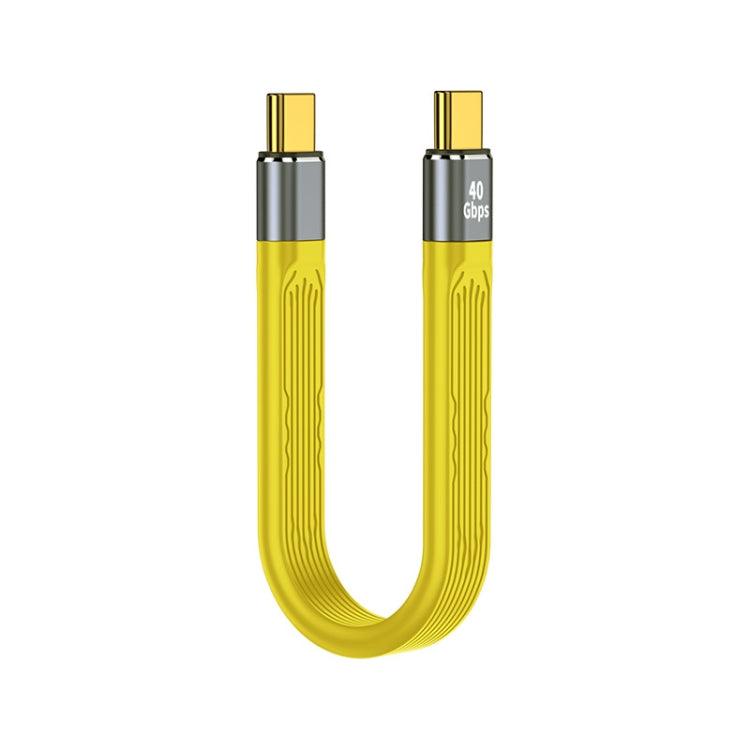 100W 40Gbps USB-C/Type-C to USB-C/Type-C FPC Flexible Data Cable, Length: 13.8cm (Yellow)