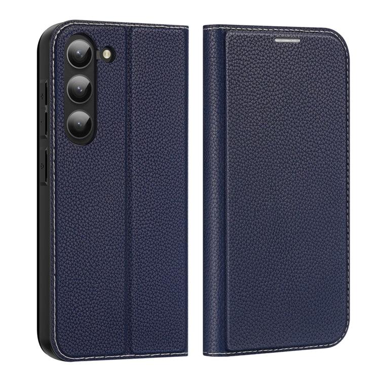 Samsung Galaxy S23 5G DUX DUCIS Skin X2 Series Horizontal Flip Leather Phone Case Cover (Blue)