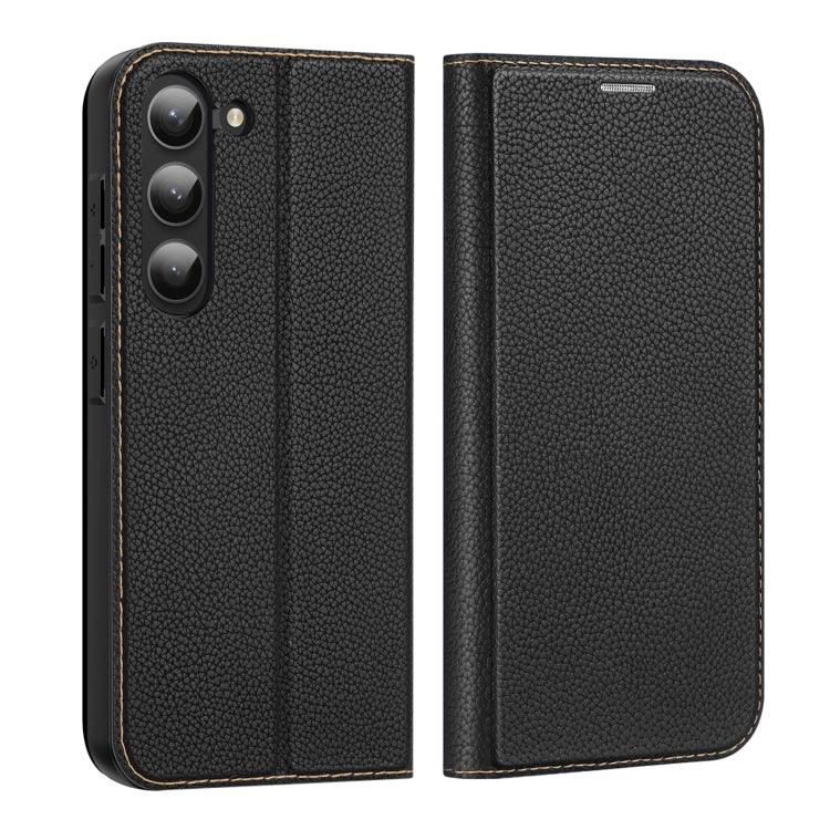 Samsung Galaxy S23 5G DUX DUCIS Skin X2 Series Horizontal Flip Leather Phone Case Cover (Black)