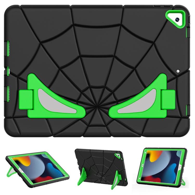 Apple iPad 10.2 2021 / 2020 / 2019 Silicone + PC Shockproof Protective Tablet Case Cover (Black+Green)