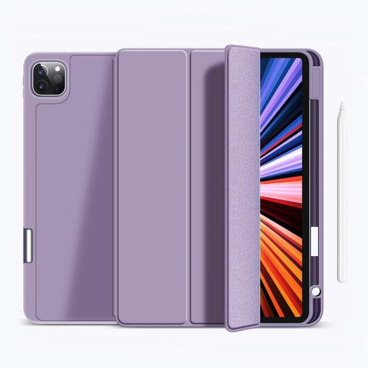 Apple iPad 10.9 / 11 WiWU Skin Feel TPU Smart Tablet Case Cover with Pen Slot (Light Purple)