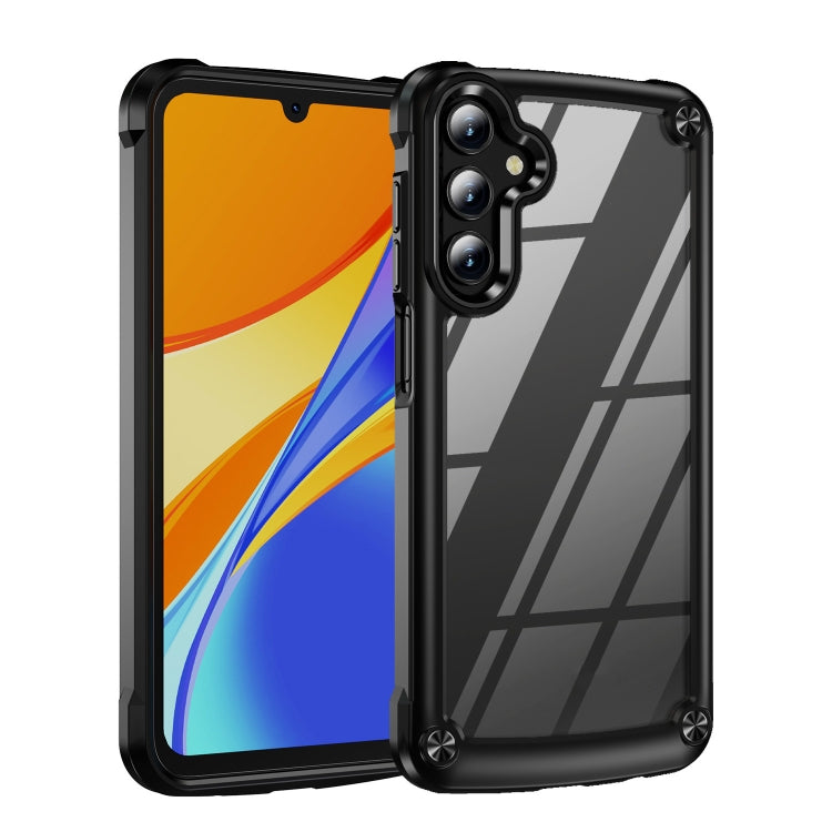 Samsung Galaxy A55 5G TPU + PC Lens Protection Phone Case Cover (Black)