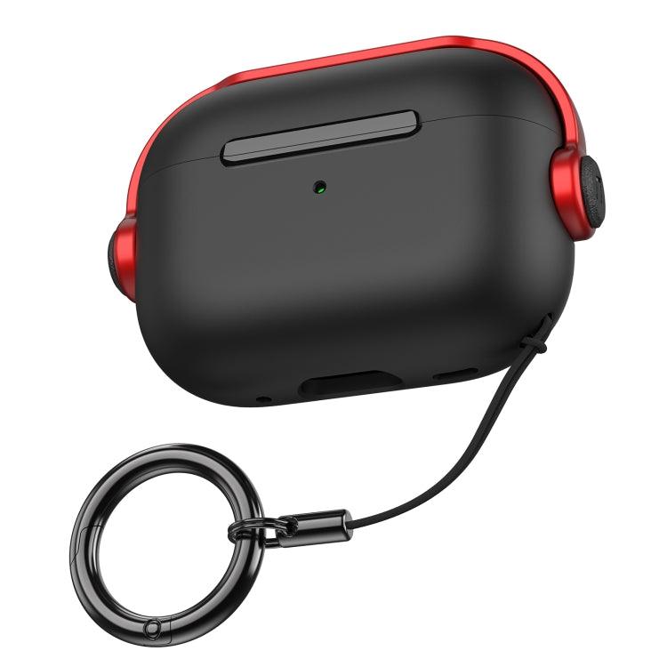 Apple AirPods 3 Wireless Earphones TPU Protective Case (Black Red)