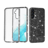 Samsung Galaxy A34 5G Shockproof Terminator Glitter Powder Phone Case Cover (Black)