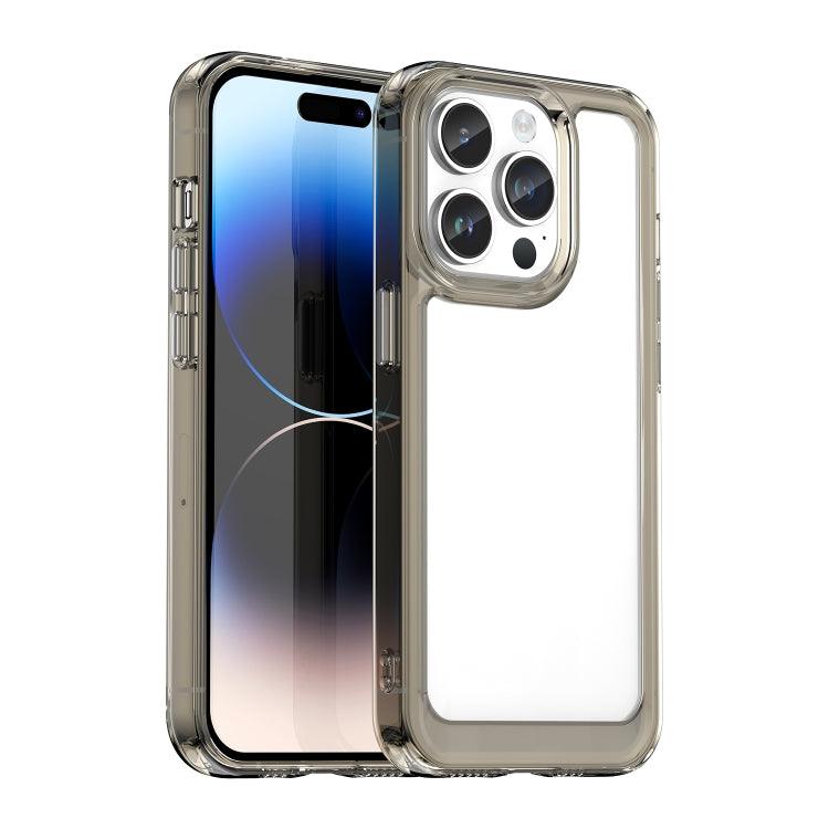 Apple iPhone 15 Pro Max Colorful Series Acrylic + TPU Phone Case (Transparent Grey)