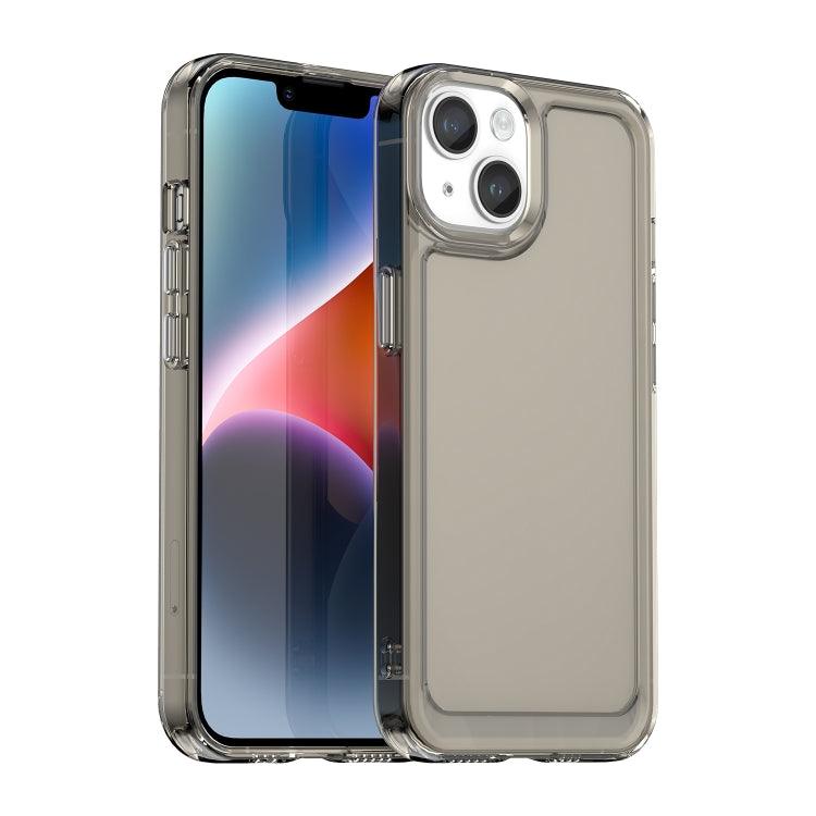 Apple iPhone 15 Candy Series TPU Phone Case Cover (Transparent Grey)