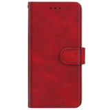 Apple iPhone 15 Pro Leather Phone Case Cover (Red)