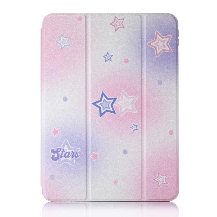 Apple iPad 10.2 2021 / 2020 / 10.5 Split Drawer Rotation Painted Leather Smart Tablet Case Cover (Stars)