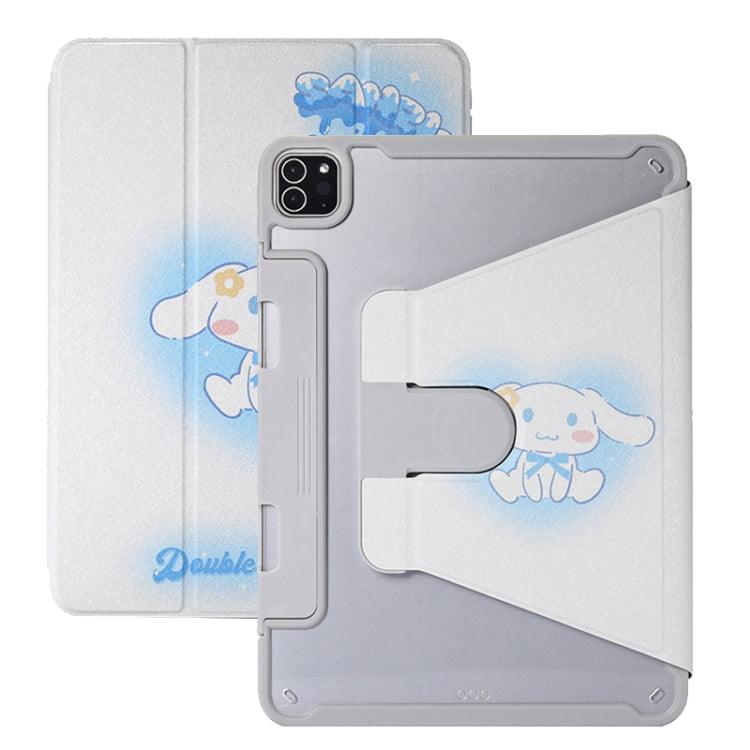 Apple iPad 10.2 2021 / 2020 / 10.5 Split Drawer Rotation Painted Leather Smart Tablet Case Cover (Cute Dog)