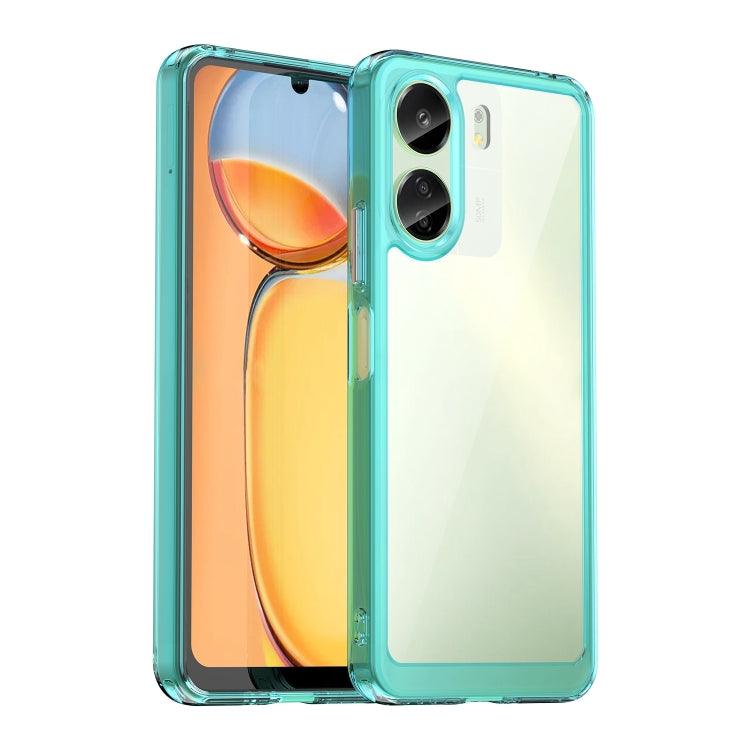 Xiaomi Redmi 13C Colorful Series Acrylic Hybrid TPU Phone Case (Transparent Blue)