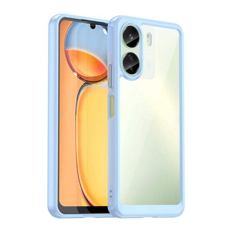 Xiaomi Redmi 13C Colorful Series Acrylic Hybrid TPU Phone Case (Blue)