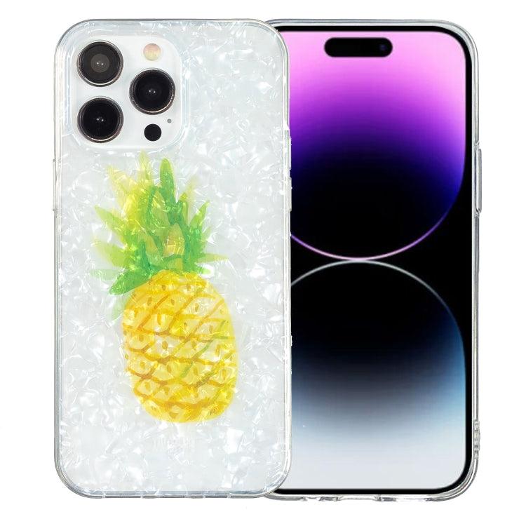 Apple iPhone 15 Pro Max IMD Shell Pattern TPU Phone Case Cover (Pineapple)