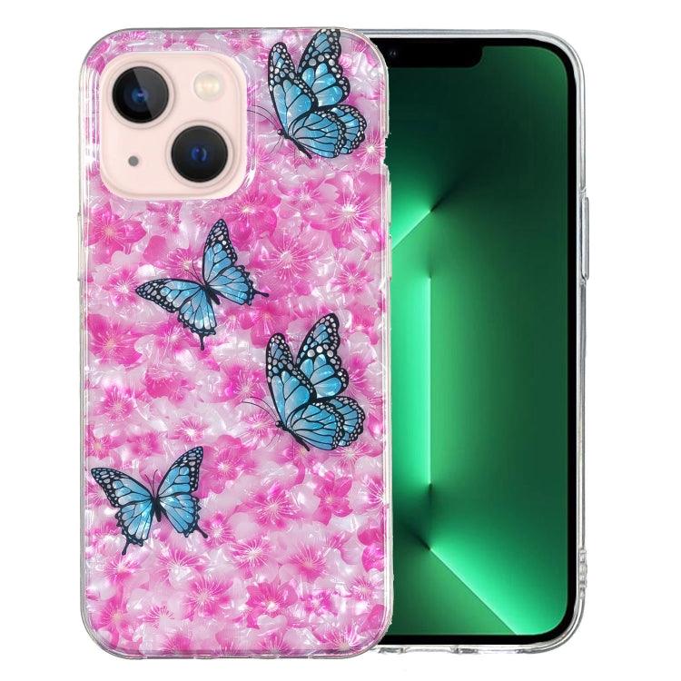 Apple iPhone 15 IMD Shell Pattern TPU Phone Case Cover (Colorful Butterfly)