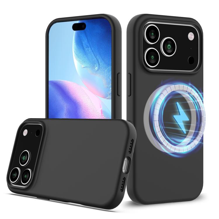 Apple iPhone 17 Pro Shockproof Silicone MagSafe Phone Case - Black