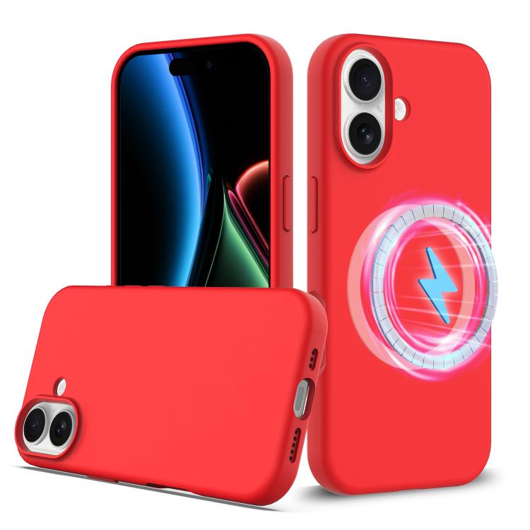 Apple iPhone 17 Shockproof Silicone Magsafe Phone Case - Red
