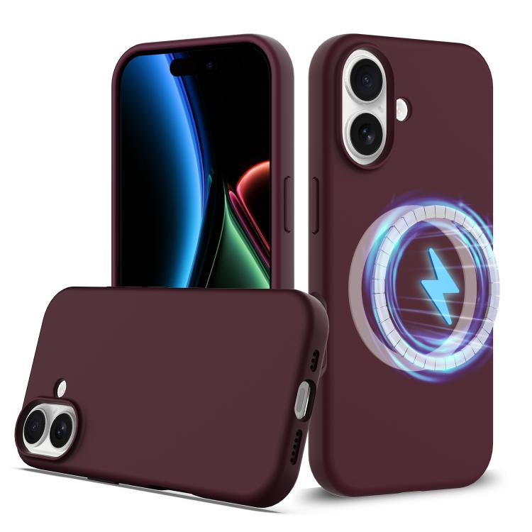 Apple iPhone 17 Shockproof Silicone Magsafe Case - Plum