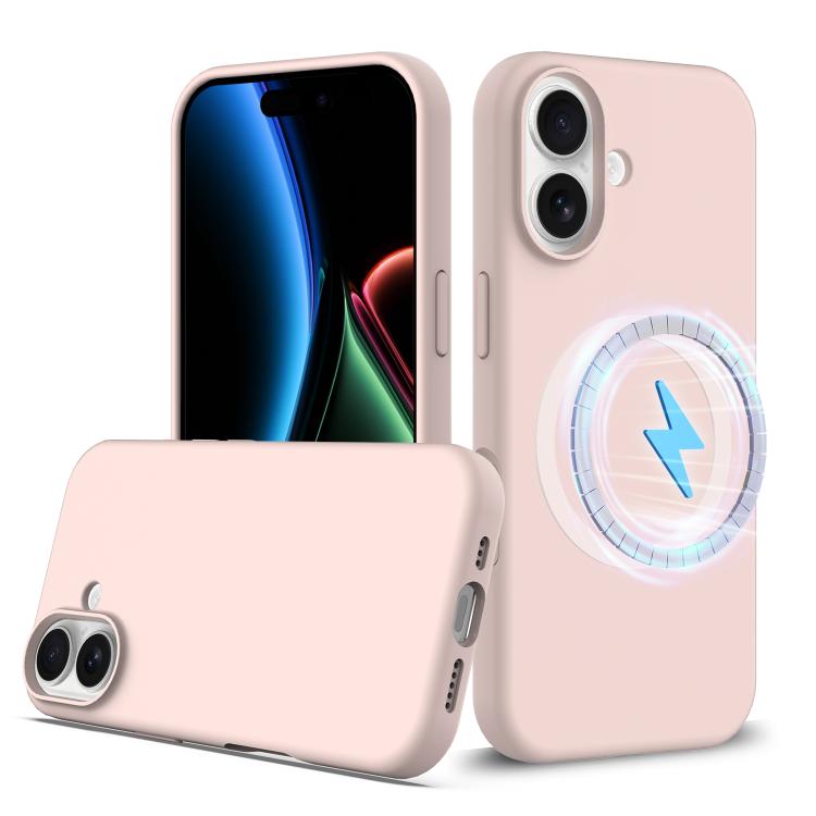 Apple iPhone 17 Shockproof Silicone MagSafe Phone Case - Sand Pink