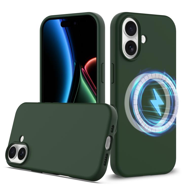 Apple iPhone 17 Shockproof Silicone MagSafe Phone Case - Dark Green