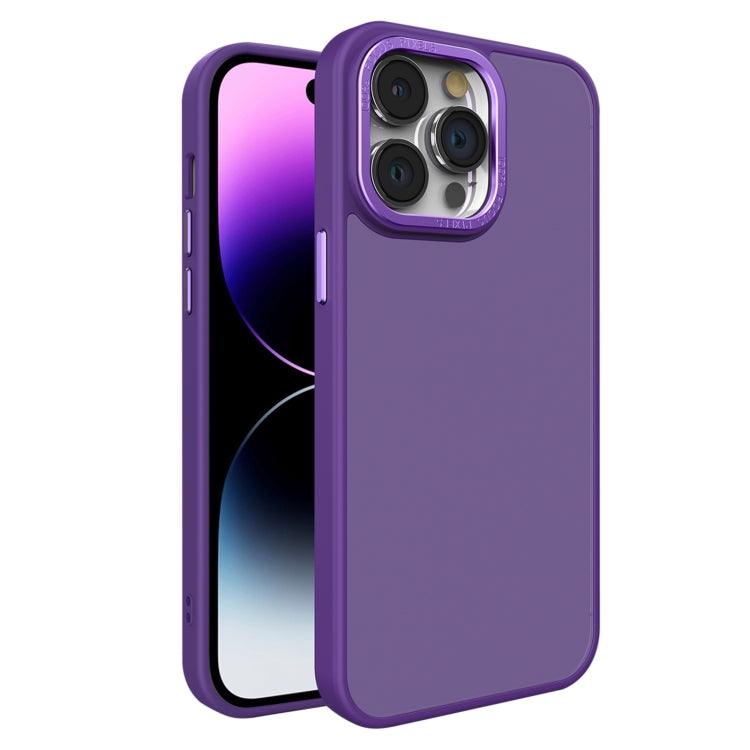 Apple iPhone 15 Pro All-inclusive TPU Edge Acrylic Back Phone Case Cover (Deep Purple)