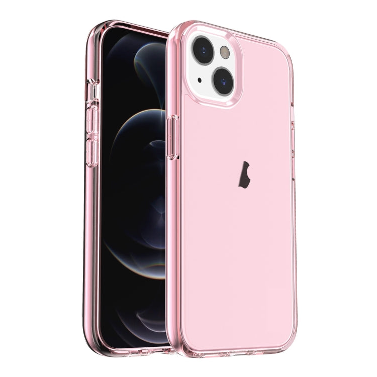 Apple iPhone 15 Shockproof Terminator Transparent Phone Case Cover (Pink)