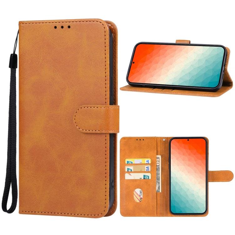 Samsung Galaxy S24 5G Leather Phone Case Cover (Brown)